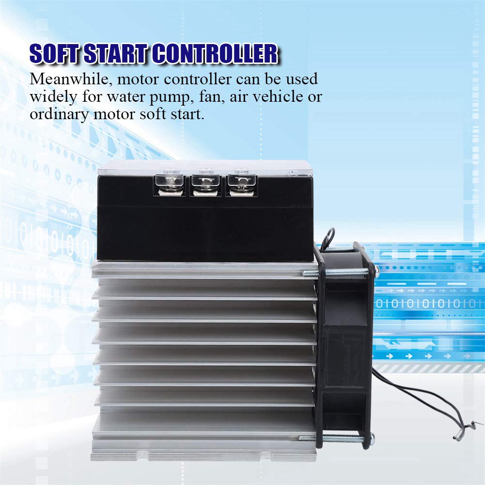Soft Start Controller Motor componenti elettronici moduli Attrezzature per sistemi di trasporto merci Motori Start Board Trifase TSR-80WA-R1 8KW Regolatore motore CA per ventole[Overall (Module + R