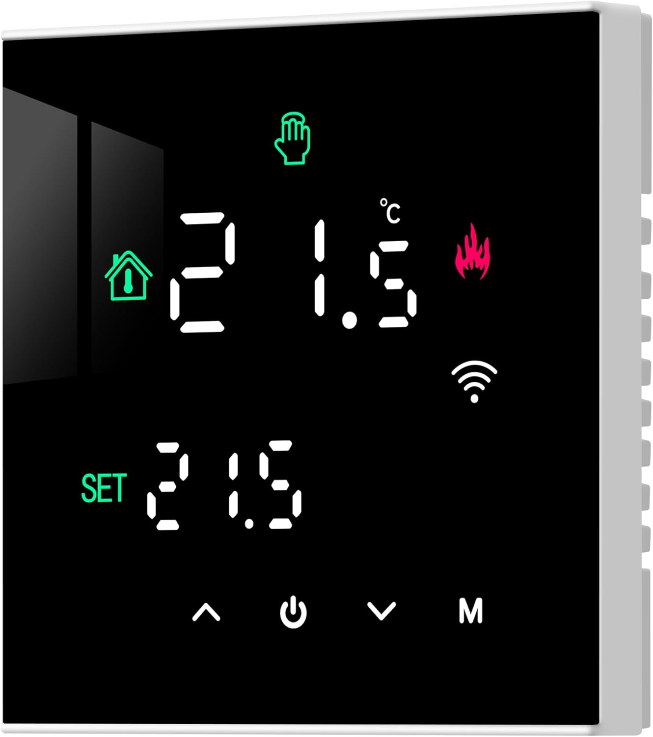Termostat inteligent WiFi Beok în culoarea neagră