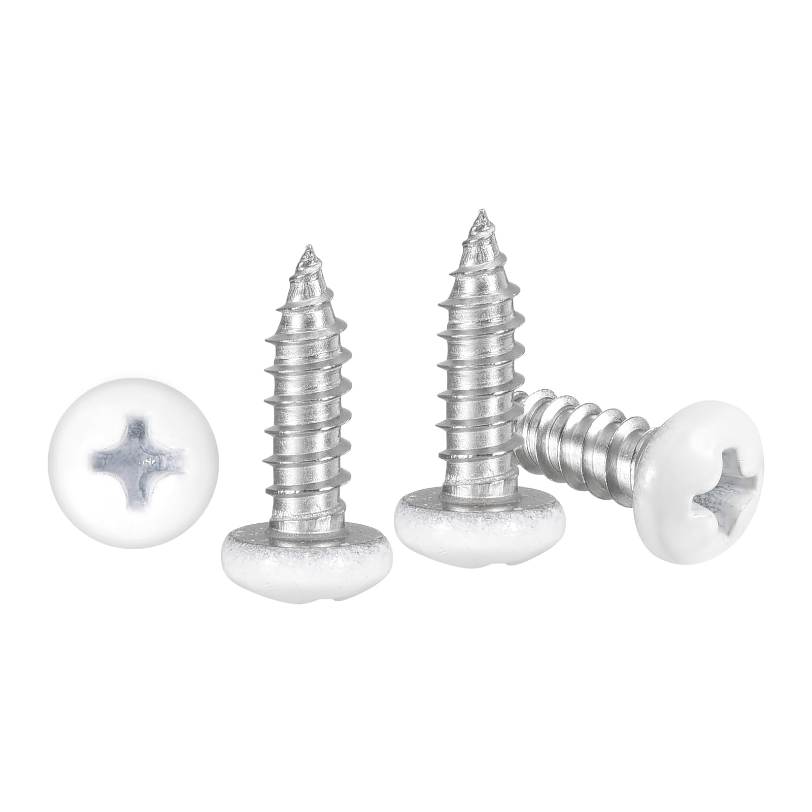 METALLIXITY Phillips Pan Head Self Tapping Screws(#8x1/2") 120Pcs, Carbon Steel Self Drilling Screw for Metal Wood Plastic, for Cabinet Wall Shutter Plate Rock Furniture, Blue White โ image 1