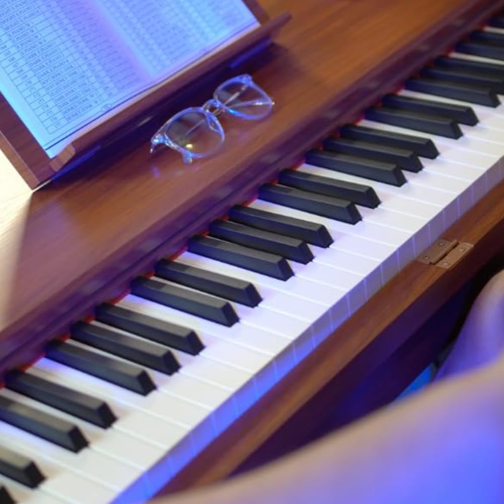 Vault Glide 88 Keys Digital Piano with Weighted Keys cum Table - Brown - Image 3 thumbnail