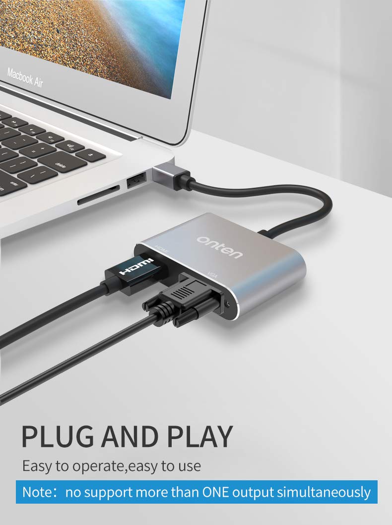 Adaptateur Mini DisplayPort Vers HDMI VGA DVI 3 En 1 - Convertisseur Thunderbolt Pour MacBook, Surface Pro, IMac - Support 4K