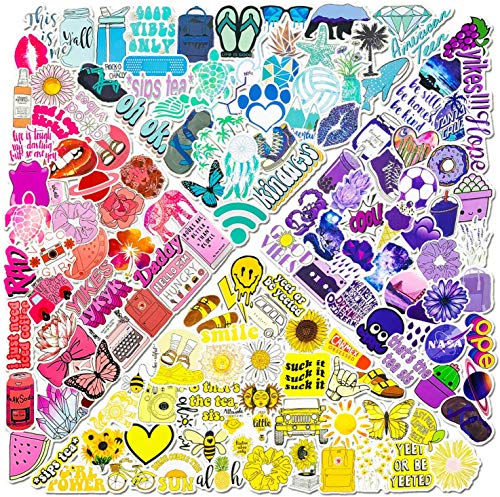 Modou Pegatinas 200 PSC VSCO Mixtas para Botellas de Agua, Pegatina de Moda única, Duradera y estética Hydro Flask, portátil, Ordenador, teléfono