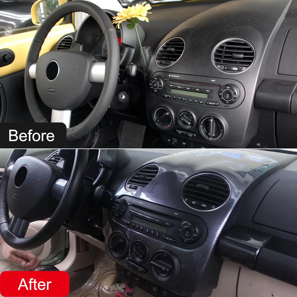 für New Beetle 9C 1998-2010 Interieur Armaturenbrett Dekor ABS Kunststoff (Typ ohne Schalter)