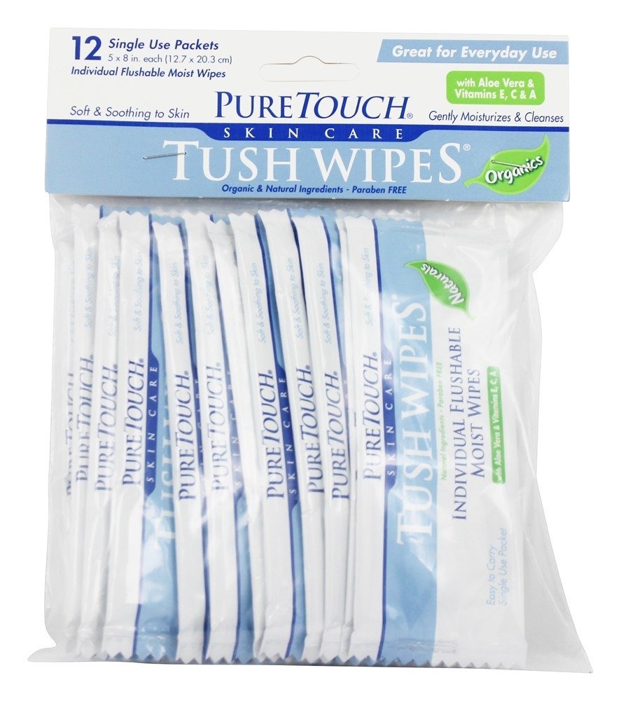 Pure Touch Skin careOrganics Tush Wipes Travel