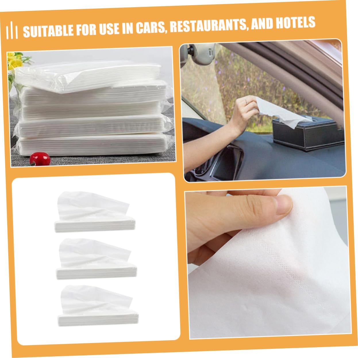 ULTECHNOVO 2stücke Auto Visor Taschentuch Nachfüllungen Praktische Und Stilvolle Auto-papiertücher Für Sonnenblende Restaurants Und Hotels