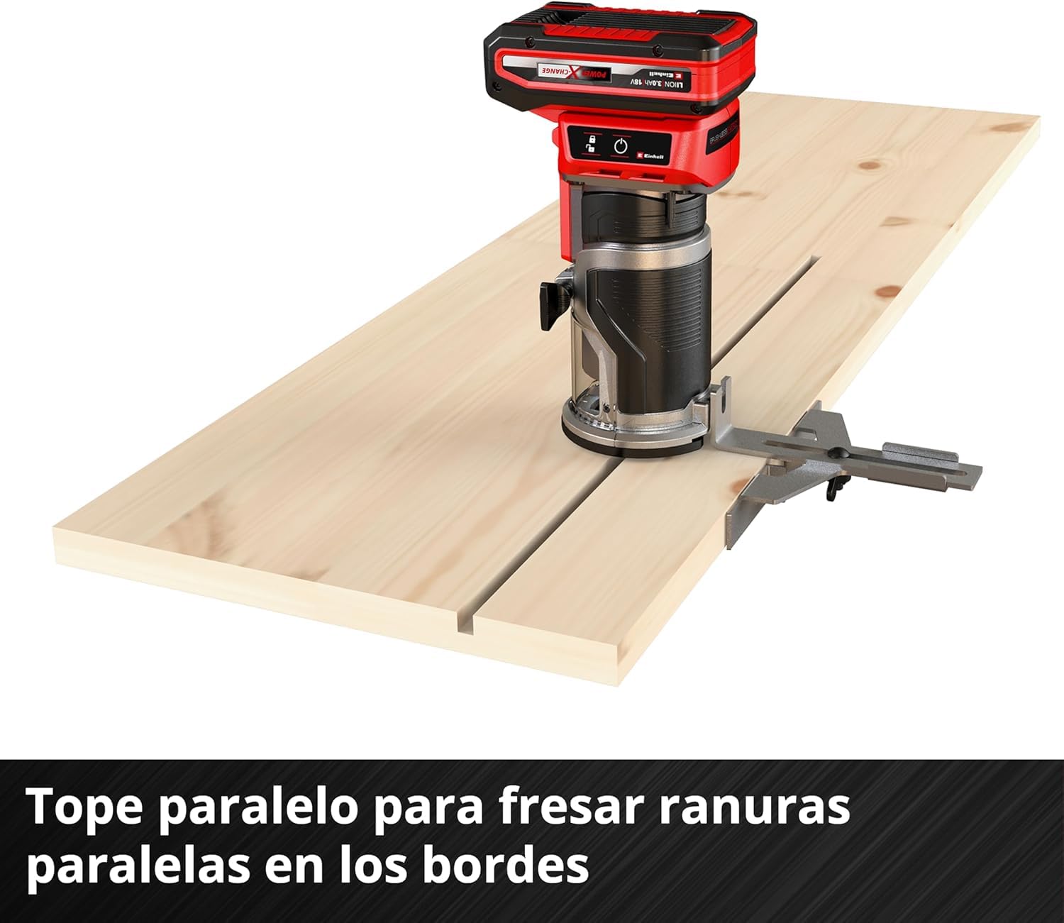 Einhell Professional Fresa de cantos con batería TP-ET 18 Li BL-Solo Power X-Change (18V, 40 mm altura de carrera, motor sin escobillas, sin batería ni cargador)