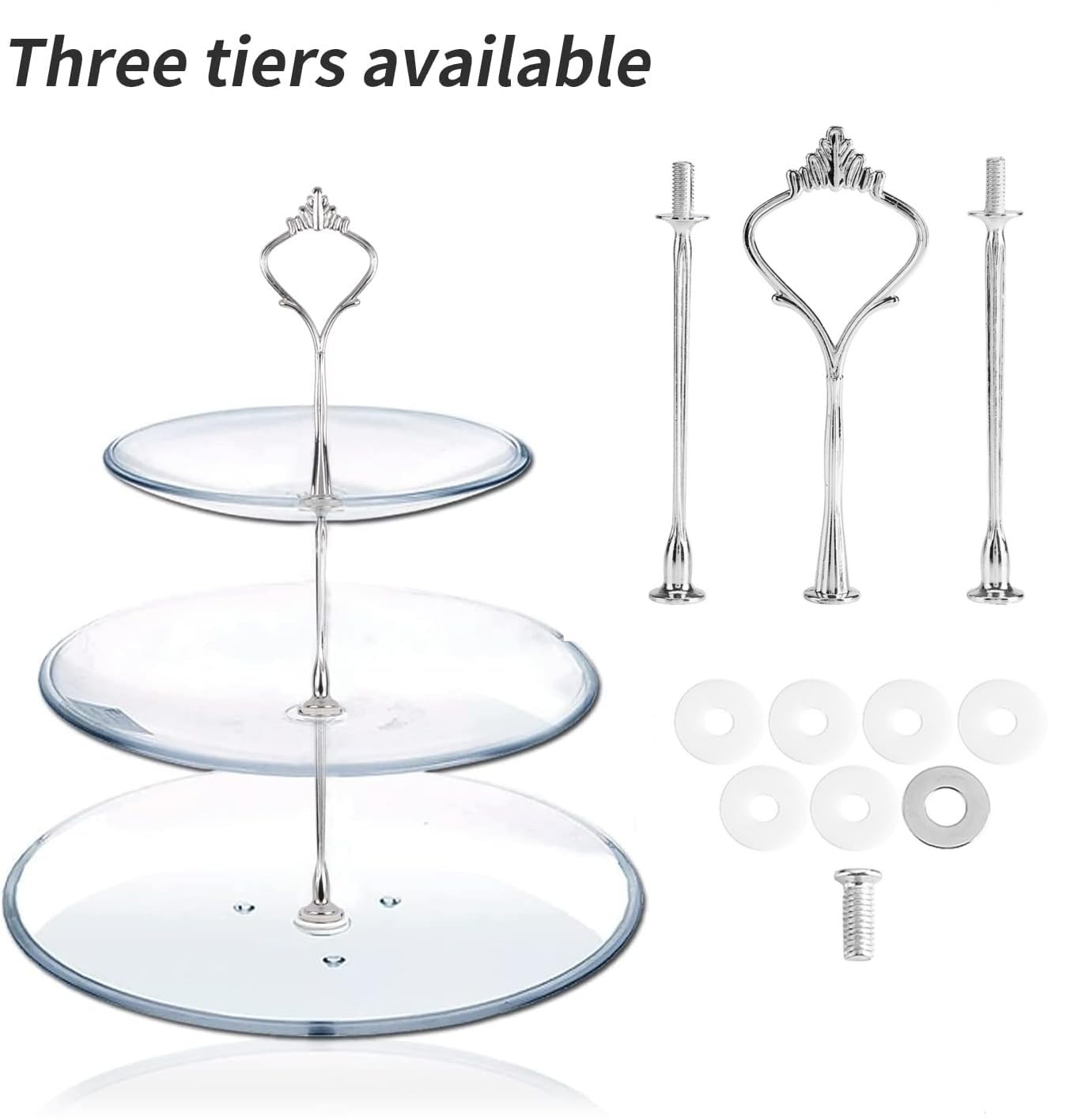 Supporto Per Torte A Piani - Maniglia In Lega Di Zinco, Regolabile, Per Feste E Compleanni - Foto 4