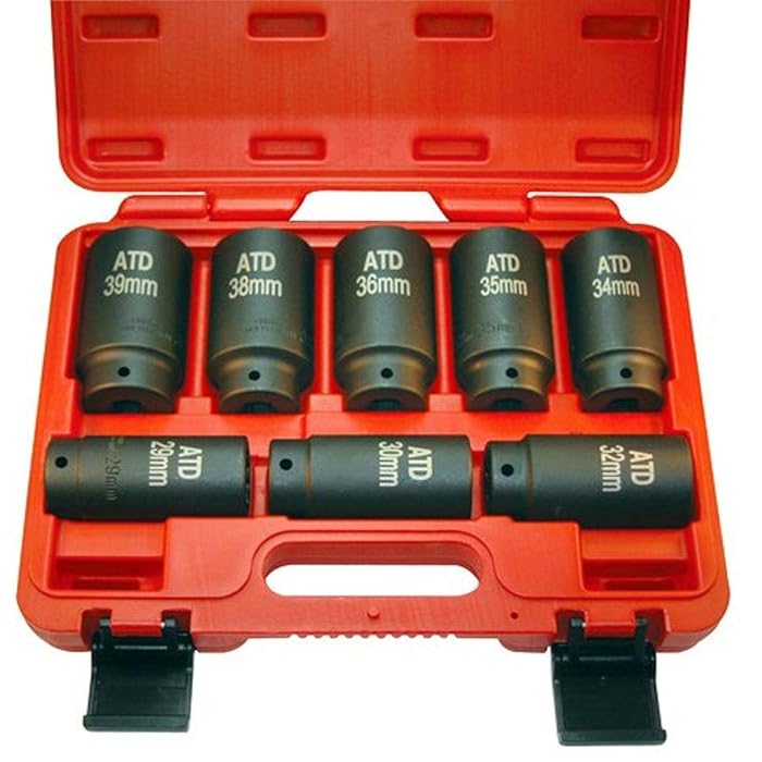 Buy ATD Tools (8628) 12Point 8Piece Axle/Spindle Nut Socket Set