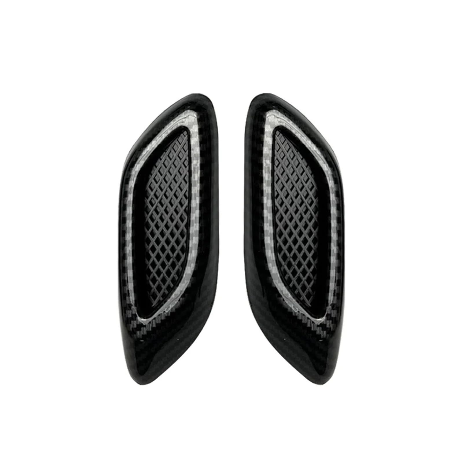 Engine Hood Air Vent Cover 2/6Pcs Car Fender Trim Decorative Intake Universal Auto Hood Decoration Air Flow Bumper Side Vent Decal(2Pc Carbon Fiber)