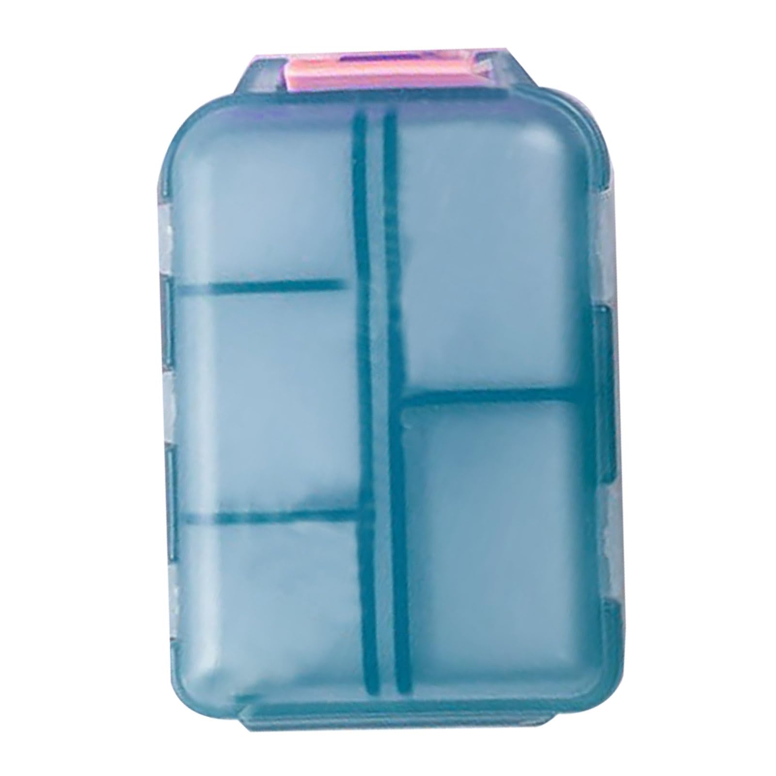 Organizador de Pastillas pequeño, Almacenamiento de Doble Capa con 147 Etiquetas artesanales, 10 Compartimentos, Tableta cápsula de Viaje para Farmacia de Bolsillo Transparente Verde