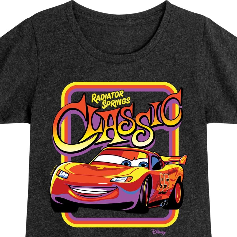 Disney Cars - Radiator Springs Classic Lightning McQueen - Toddler & Youth Girls Short Sleeve Graphic T-Shirt3