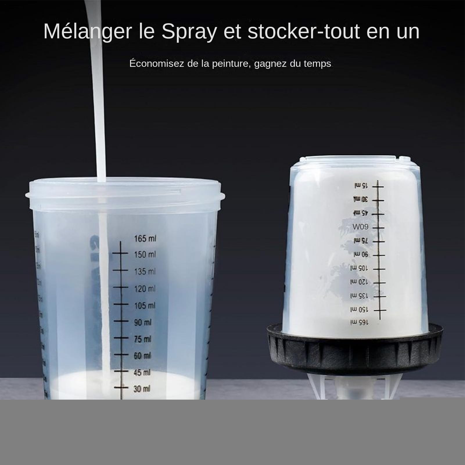 Tazas Medidoras De Pintura Vasos De Mezcla De Pintura Con Medición De 180 | Utensilios Multiusos Compactos para Manualidades Reparaciones Modificación de Muebles y Modelos