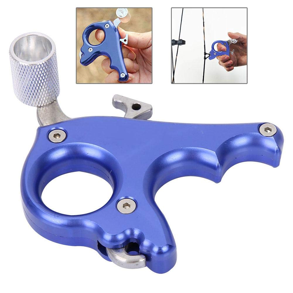 Wowobjects® Anti-Rust Compound Bow, Comfortable Compound Bow Release, Ergonomic Lightweight for Archery(Blue)