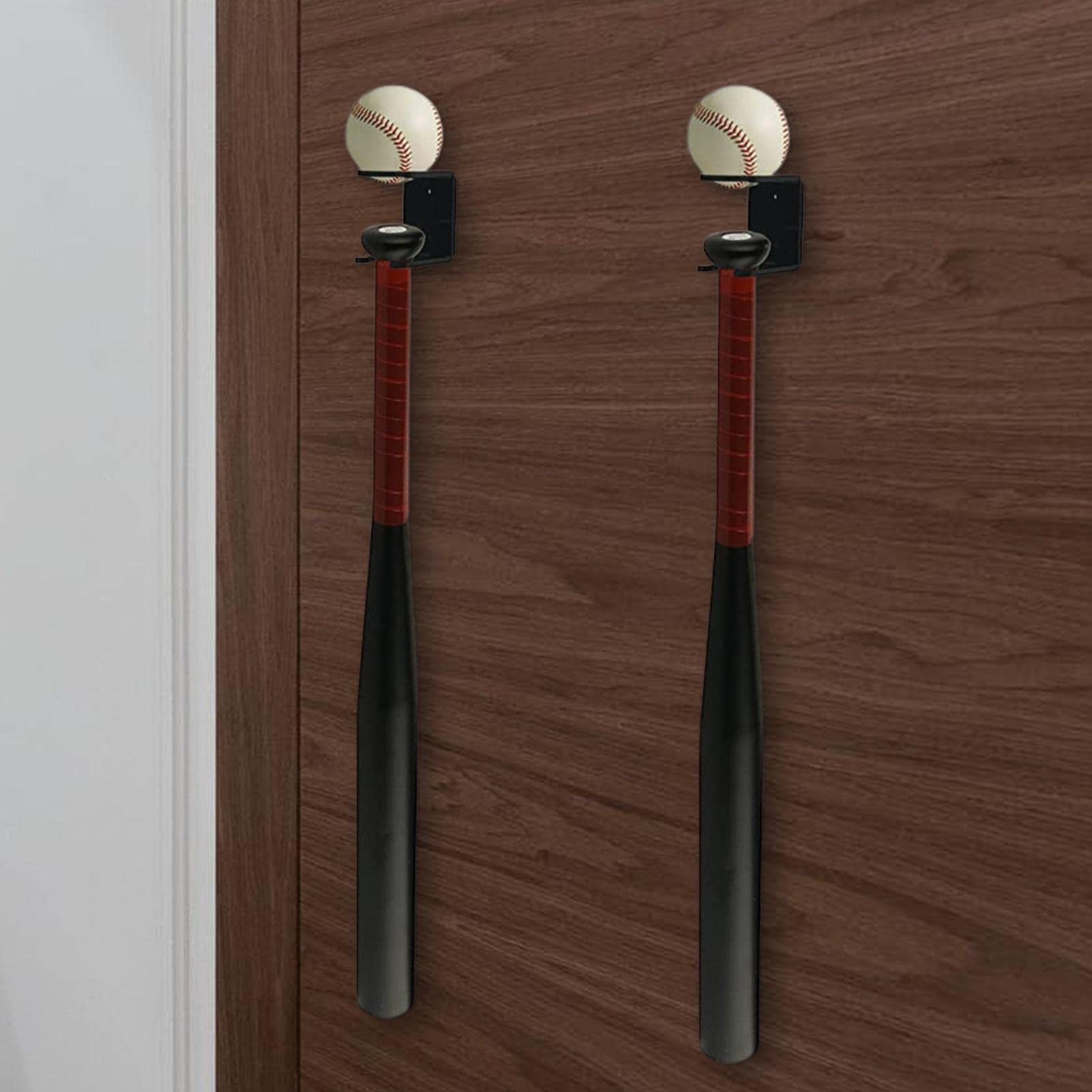 Supporto per mazze da baseball, 1 paio di supporti per mazze da baseball in acrilico, montaggio a parete, per racchette, visualizzazione verticale della palla per casa e ufficio