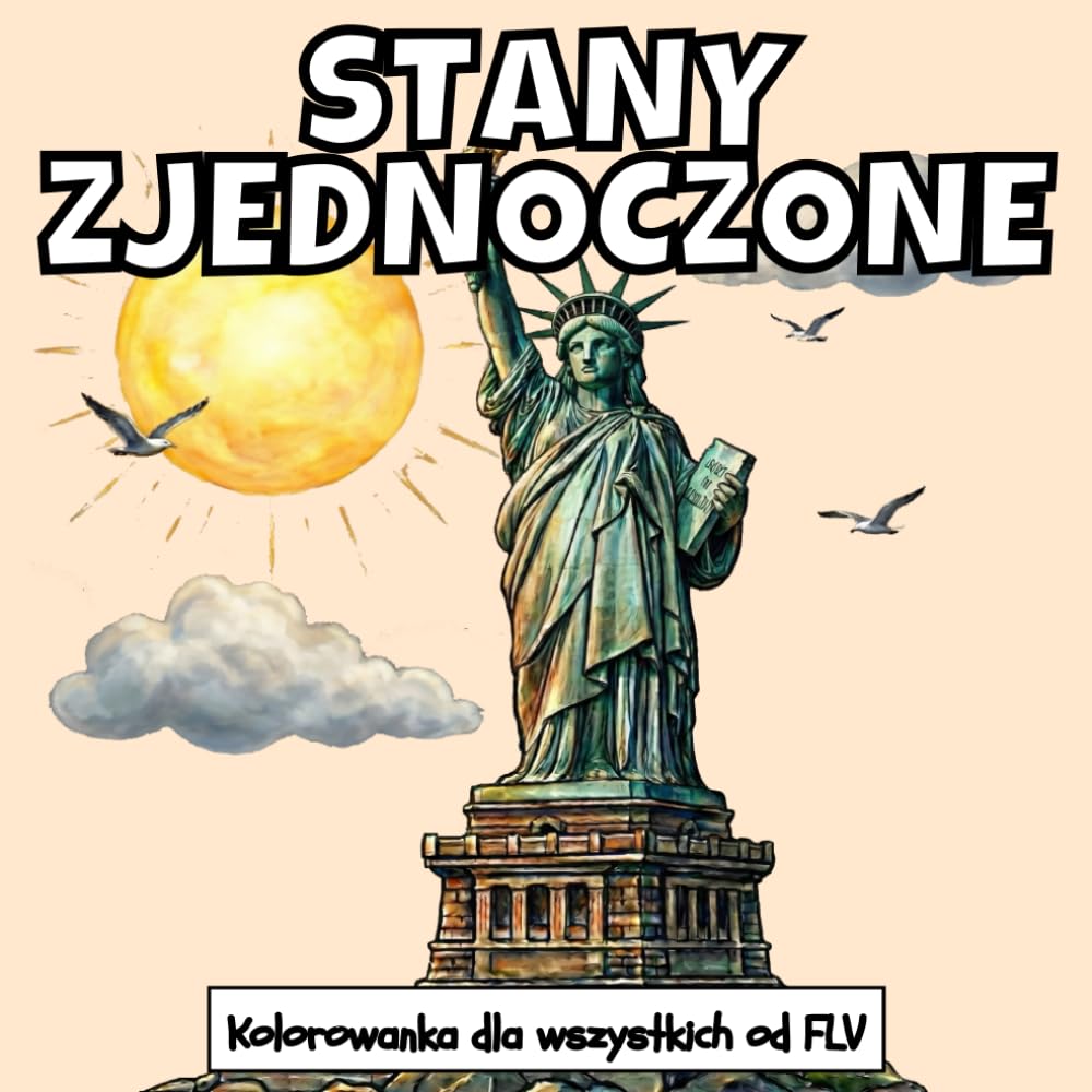 STANY ZJEDNOCZONE: KOLOROWANKA dla wszystkie grupy wiekowe. terapeutyczna, relaksująca, redukująca stres i lęk — idealna do uważności, kreatywności i ... strony i wysokiej jakości ilustracje od FLV