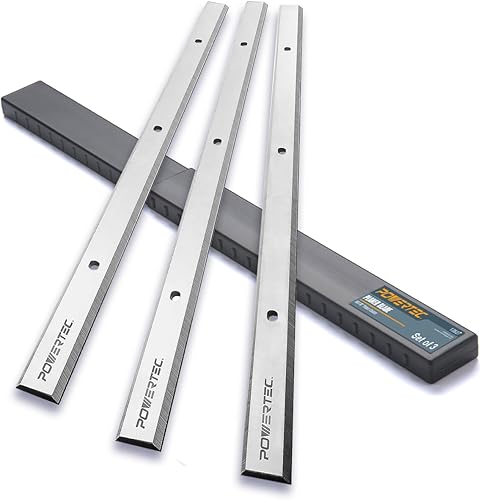 POWERTEC Cuchillas cepilladoras de 13 pulgadas para cepilladora WEN 6552, 6552T, PL1303, juego de 3 (12827W)