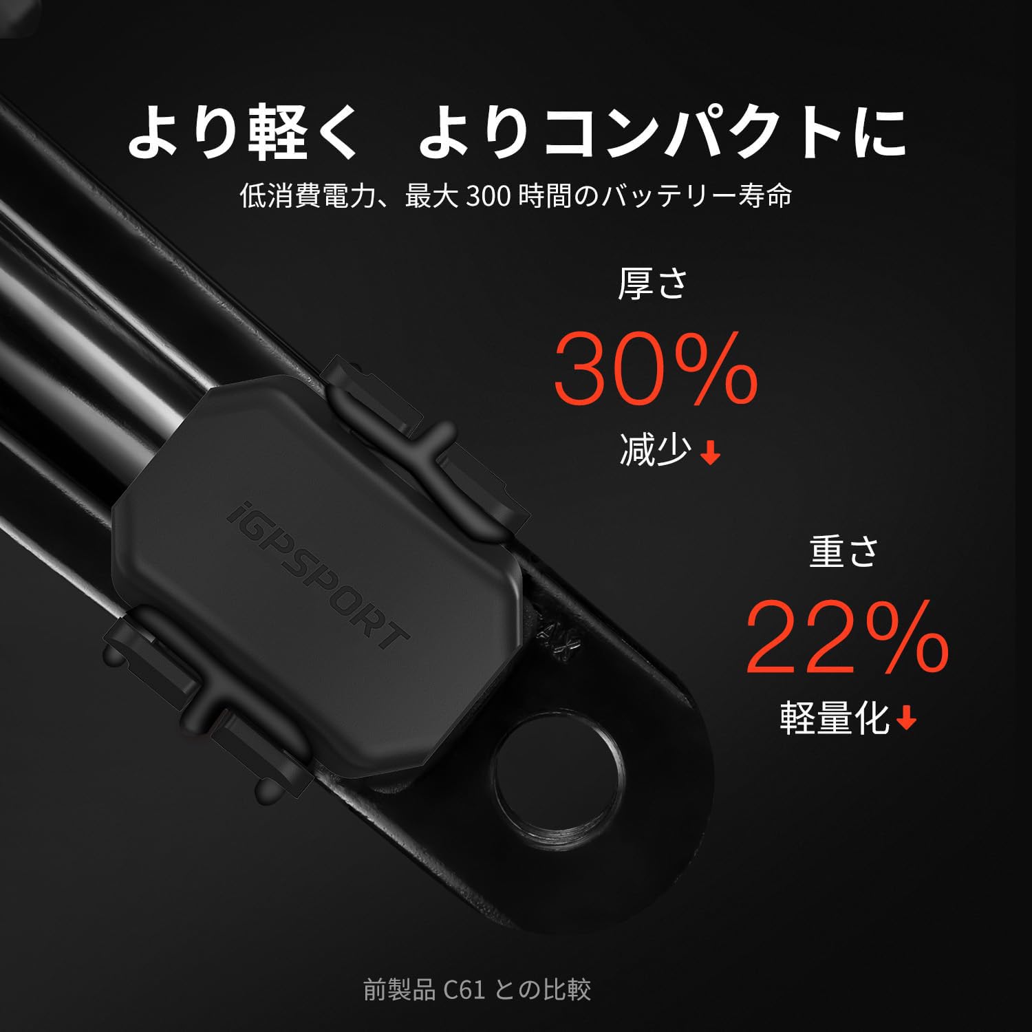 Amazon.co.jp: iGPSPORT ケイデンス センサー CAD70 ワイヤレス 300