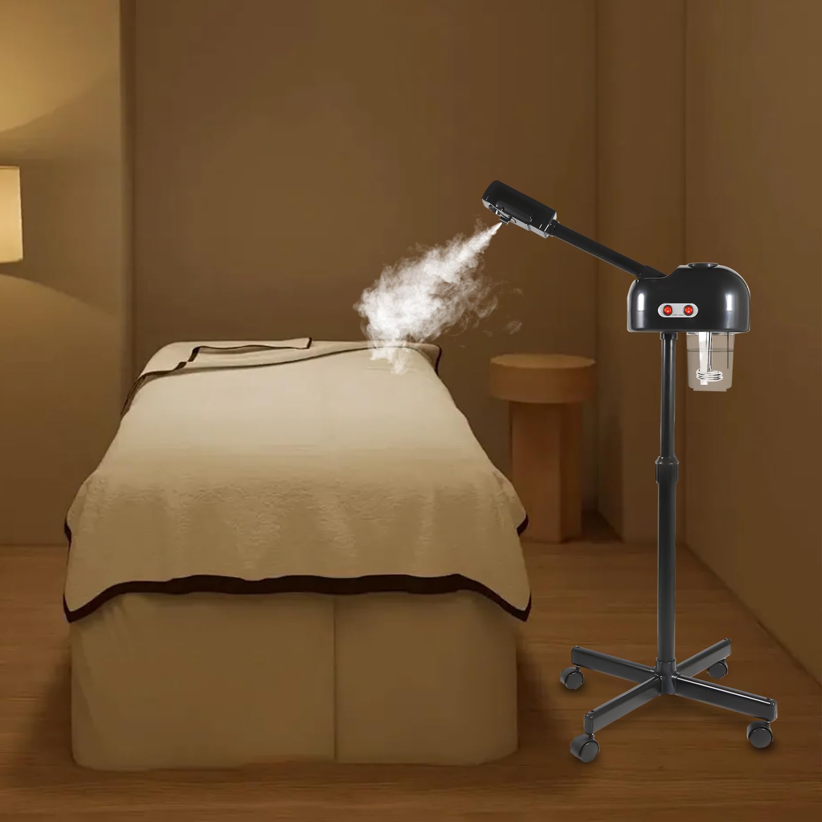Vaporizzatore viso verticale sauna viso pulitore pori, 220 V sauna facciale evaporatore macchina spa umidificatore bellezza idratante strumento di bellezza per casa salone spa