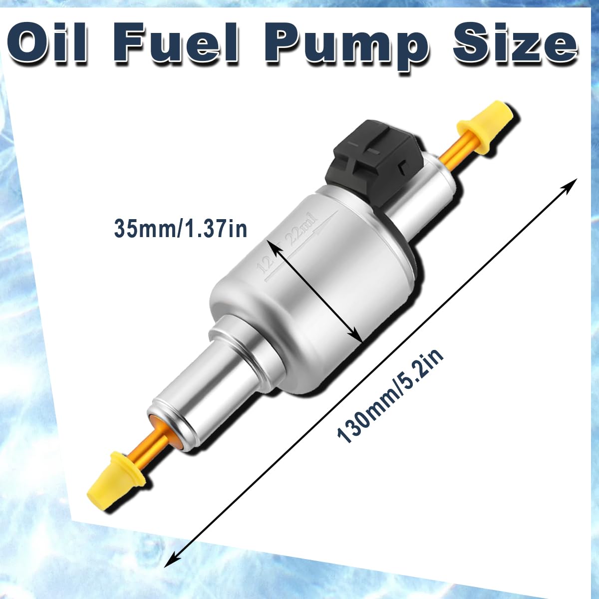 ZAMDOE 12V 22ML Ölpumpe Kraftstoffpumpe-Kit für 2KW 3KW 4KW 5KW 8KW Diesel Standheizung für Eberspacher Standheizung D2 D4 D5 Heizung Lufterhitzer Heizungspumpe Dosierpumpe