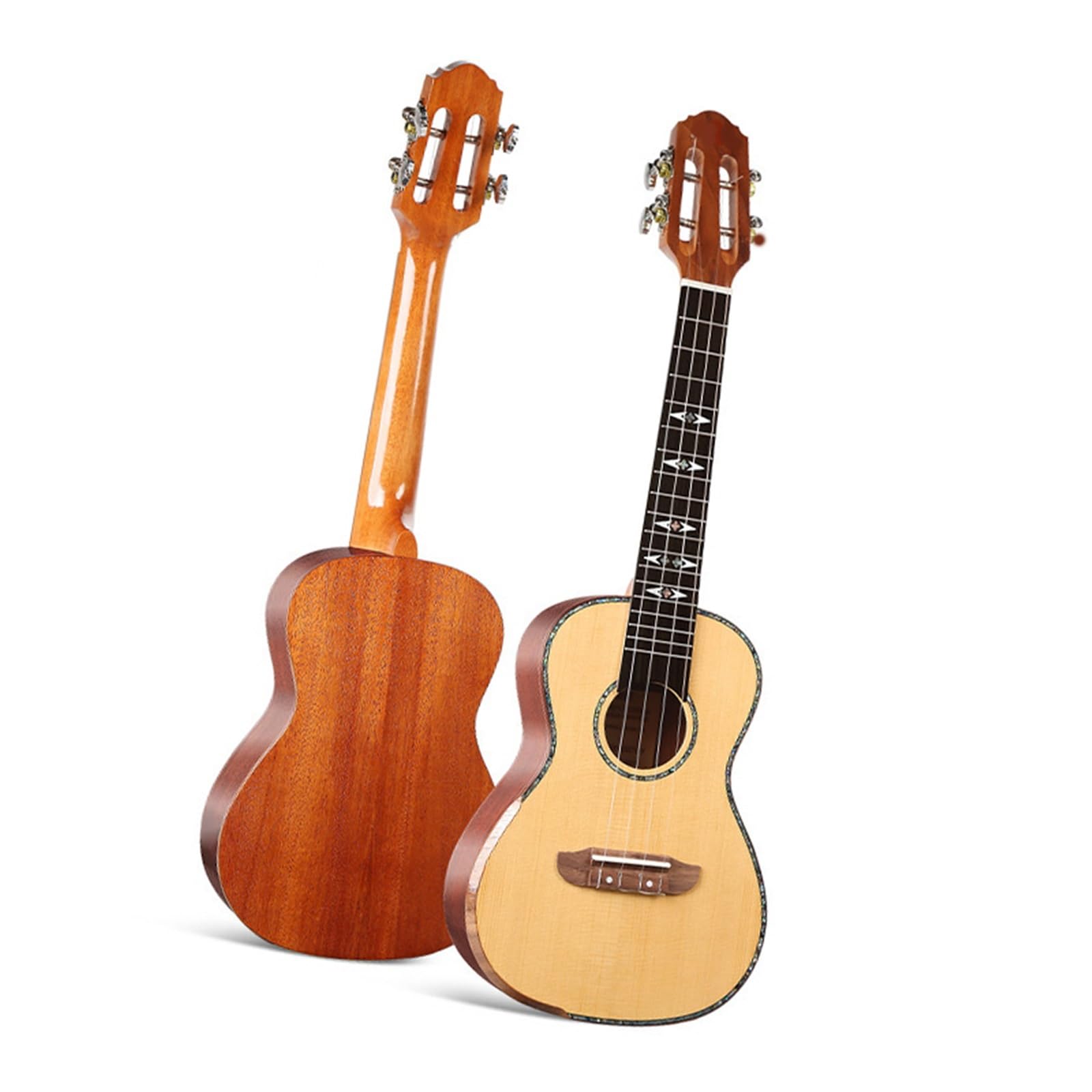 Glossy Spruce Solid Top Ukulele 26 Cali Mała Gitara Dla Początkujących/dorosłych Początkujący Ukulele