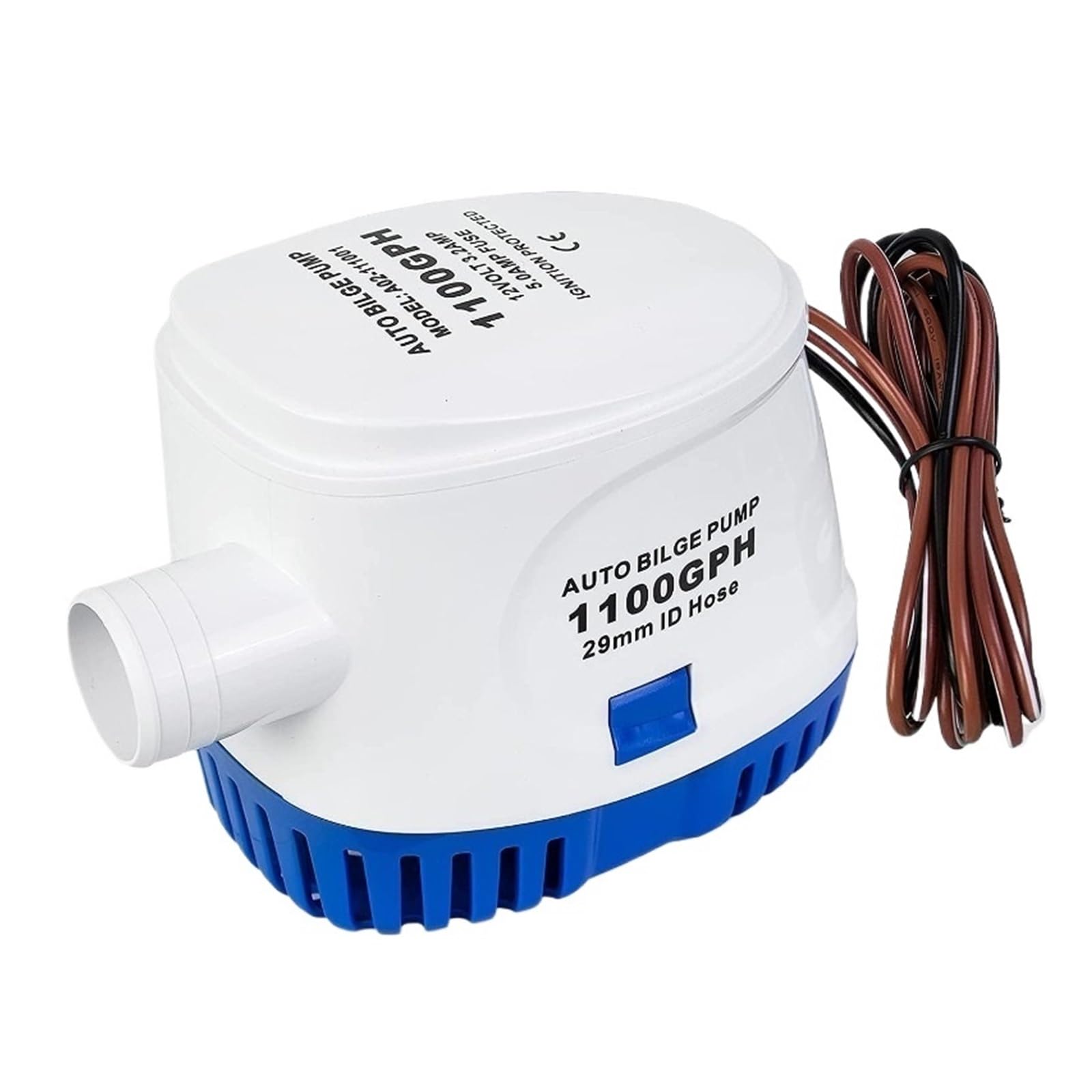 Pompa di sentina automatica 1pc 12V 24V 1100GPH sommergibile Smart Water(750GPH-12V Blue)
