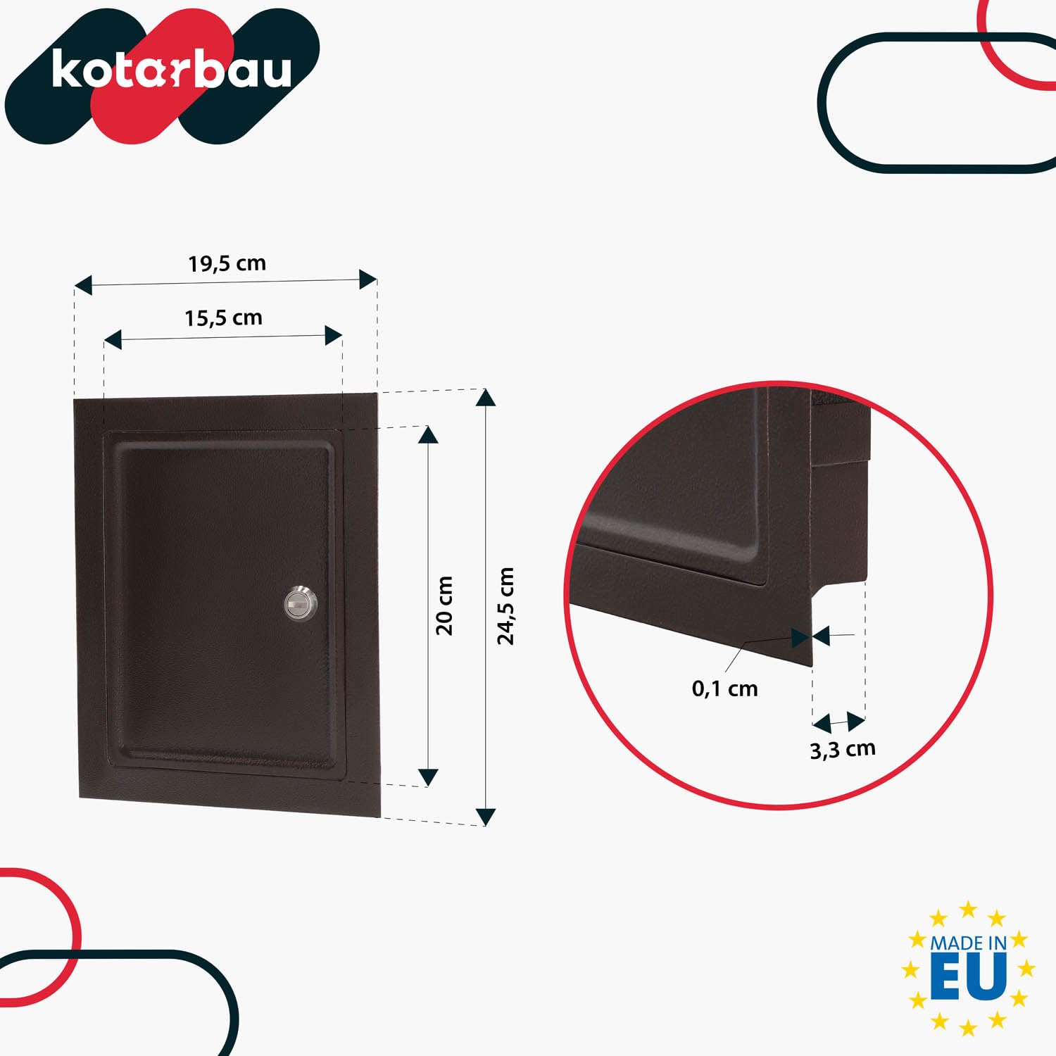 KOTARBAU® Drzwi kominkowe 155 x 205 mm miedziane antyczne drzwi pieca z osłoną termiczną do otwierania za pomocą śrubokręta lub monety
