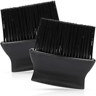 2 Pcs Car Interior Dust Brush, Car Cleaning Brushes Duster, Soft Bristles Car Detailing Brush Dusting Tool for Automotive Dashboard, Air Conditioner Vents, Leather, Computer,Scratch Free（BLACK）