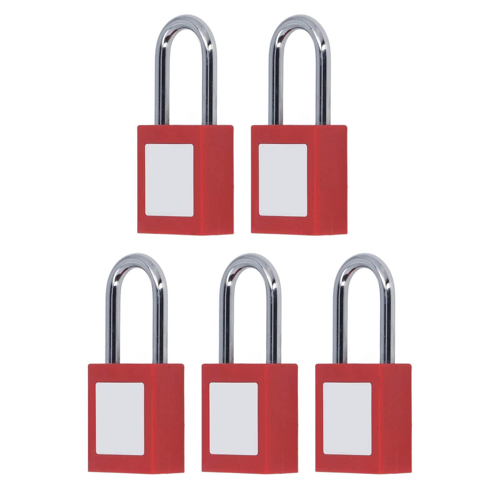 Septpenta 5 Juegos de Candados con Etiquetas de Bloqueo, Candados de Ingeniería de Seguridad de Diseño Integrado con Etiquetas Regrabables Que Pueden Utilizarse para Bloquear y Desbloquear El Candado