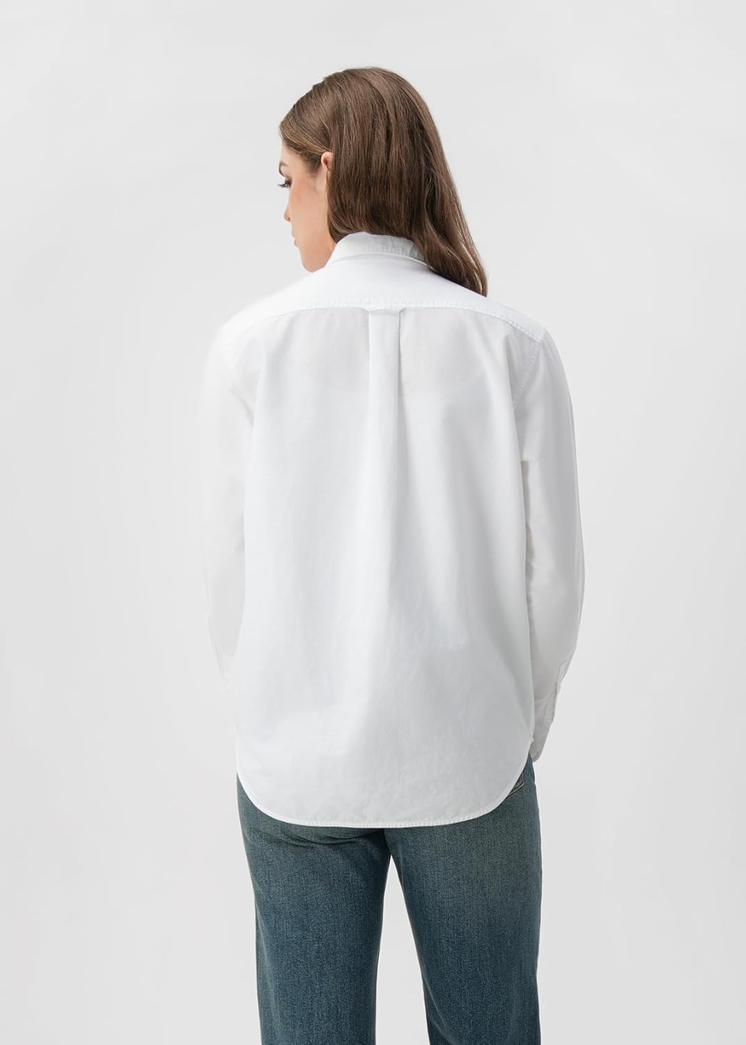 Women's Button Down Shirts Work Office Business Blouses Soft Casual Oversized Style Boyfriend Tops with Pockets - Image 2