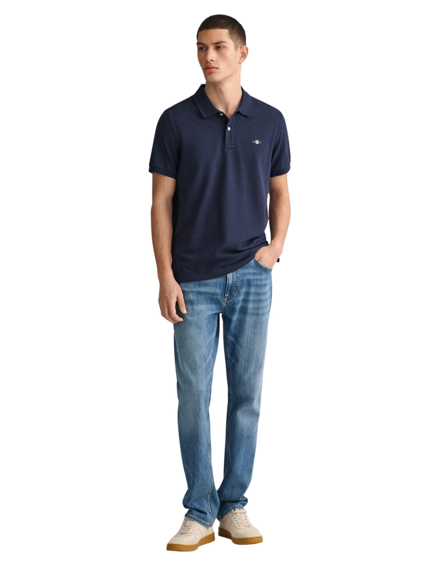 GANT Reg Shield Ss Pique Polo Koszulka polo Mężczyźni,niebieski (Evening Blue),5XL