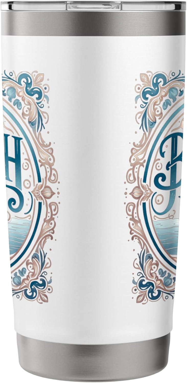 20 Oz The Beach Is My Happy Place Tumbler Drink Coffee Cup Stainless Steel Insulated Tumbler - Image 4