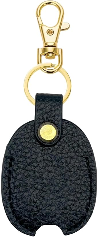 1 Pcs Black Vintage Car Key Cover, Pu Leather Key Sleeve, Key Fob With Metal ring for Women, Men