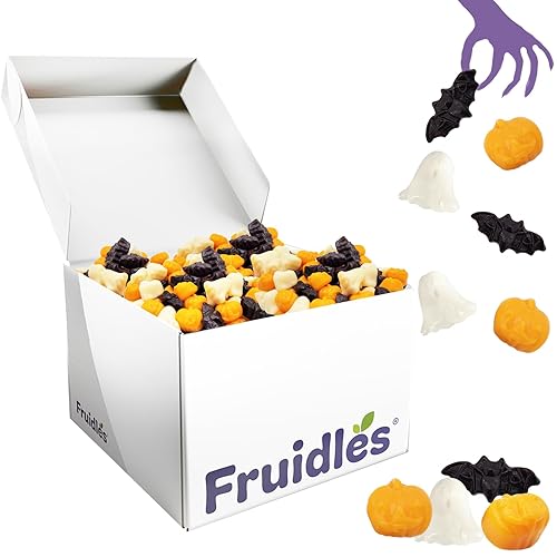 Gomitas de Halloween, fantasmas, murciélagos y calabazas, aperitivos divertidos y festivos (5 libras a granel)