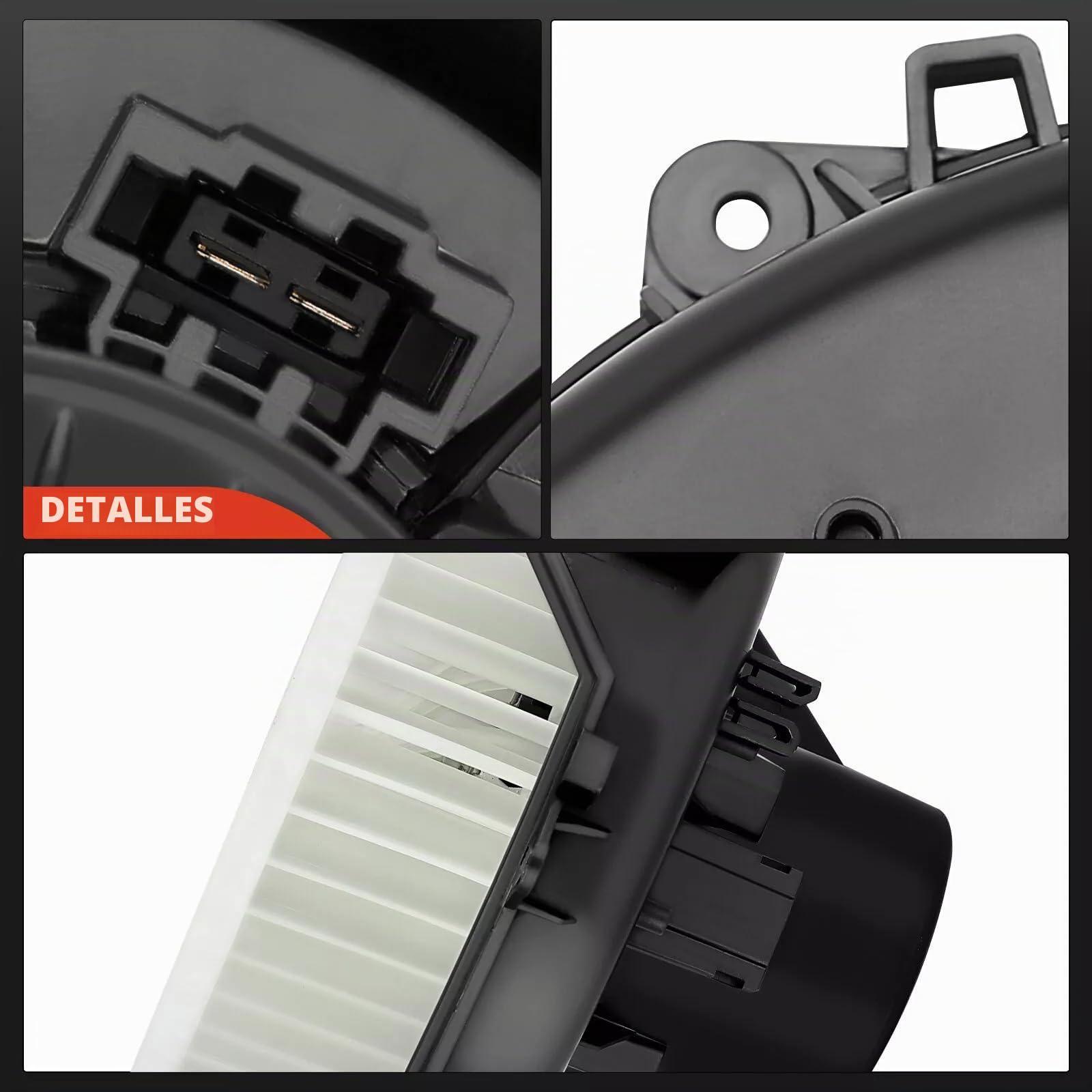Motor de ventilador interior de 2 polos de repuesto para A2 8Z0 8X1 8XK Polo 9N 6R Ibiza 6L1 6J Fabia 6Y2 6Y5 Roomster 5J Rapid NH3 Toledo 4 accesorios para coche # 6Q1820015 6Q1820015B