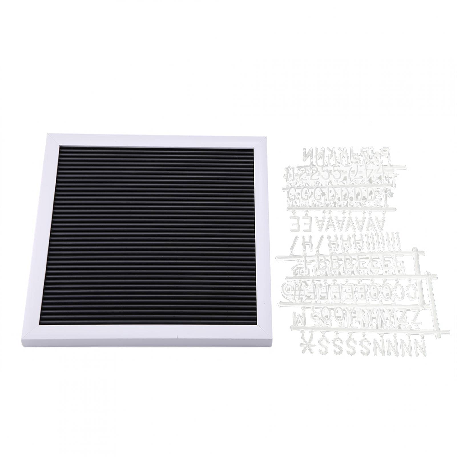 Tableau aux lettres avec des lettres,Letter Board Tableau Lettres Amovibles, 25 x 25cm Message en plastique Lettre Board Sign Lettres modifiables Chiffres pour la décoration de la maison(blanc)