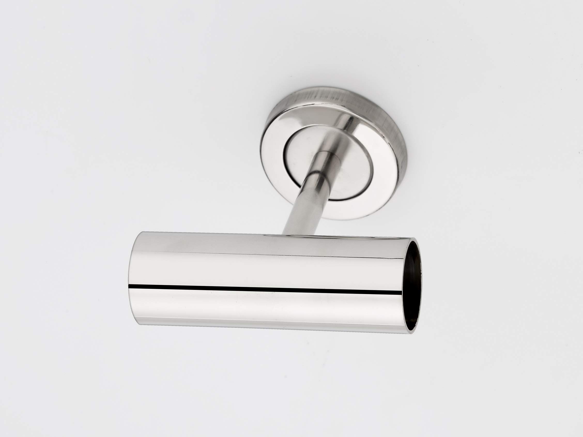 Stainless Steel Curtain Pipe Corner T Bend Bracket with Elegant Curtain Bracket Curtain Support for Wall Mount, Silver,(25mm - Pair -1) Pack of 2