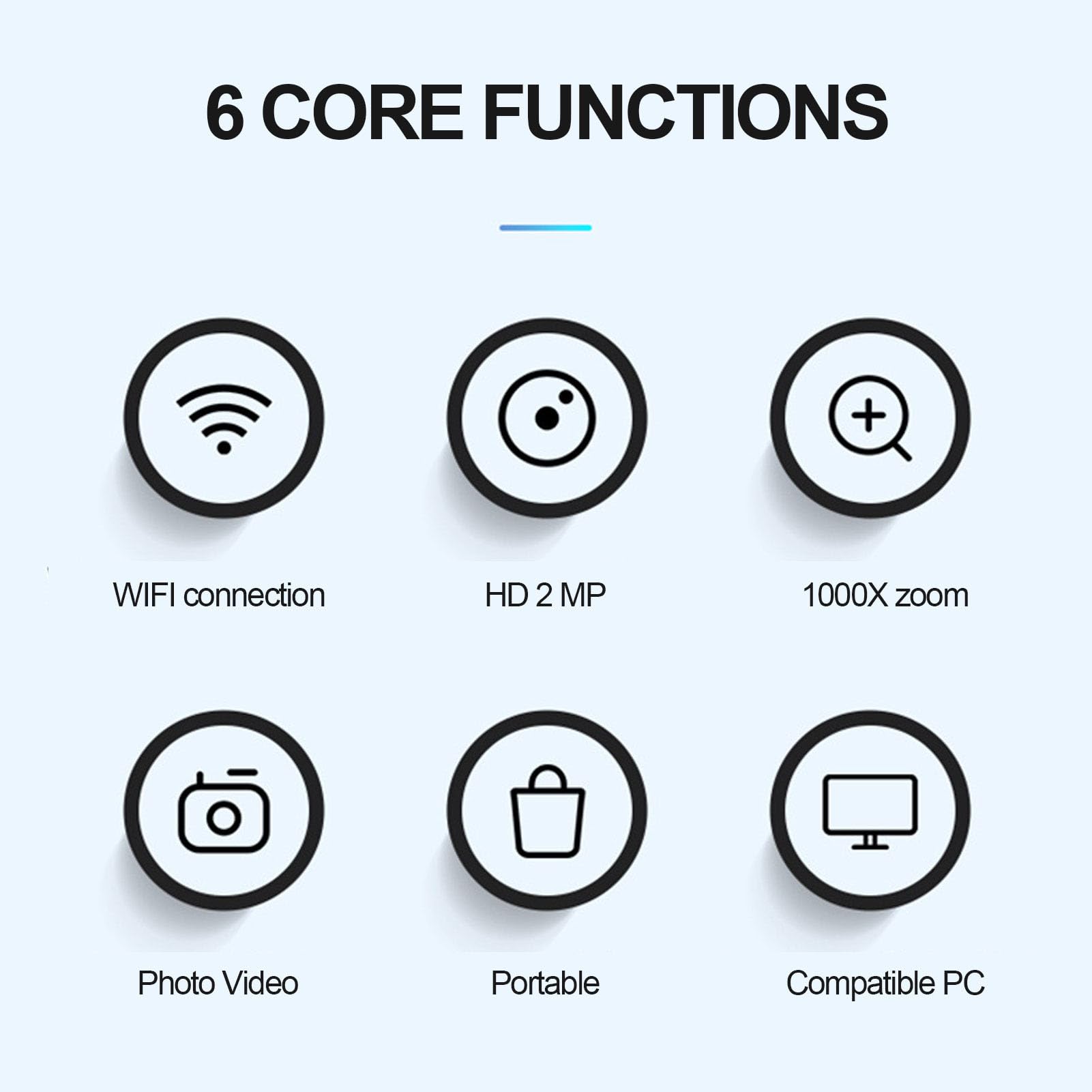 USB-digitales Mikroskop, LCD-Indikator für Drahtlose Digitale Mikroskopen Benutzerfreundlich 1080p HD 800 MAh Batterie für Insektenbeobachtung für