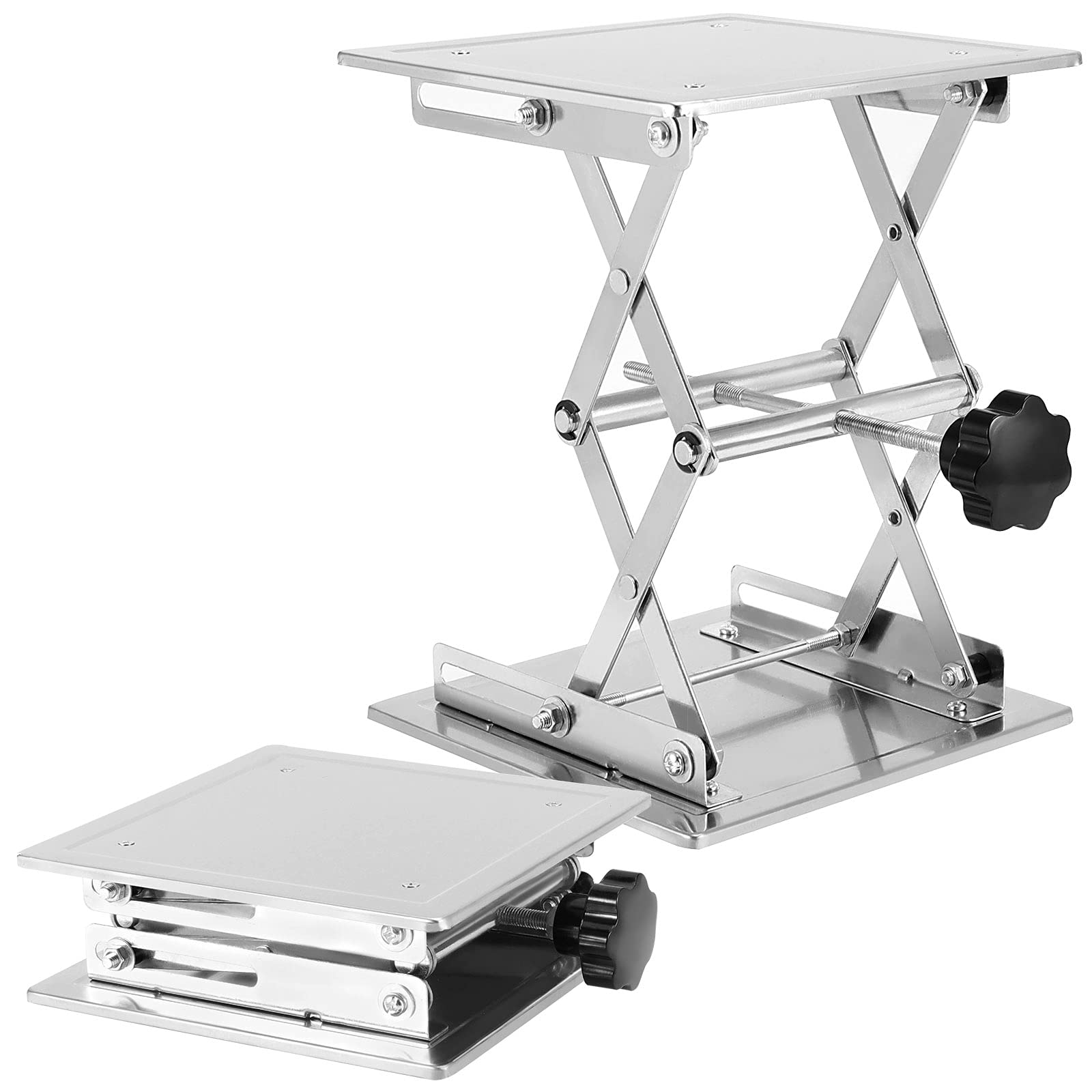 KOOMEDA 2 PCS 8 x 8 Inch Lab Scissor Jack, Lab Jack Scissor Stand