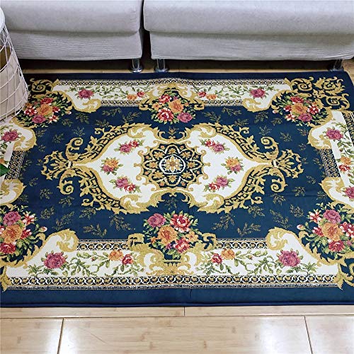 Tapis moderne classique bleu douceur et tradition chez vous