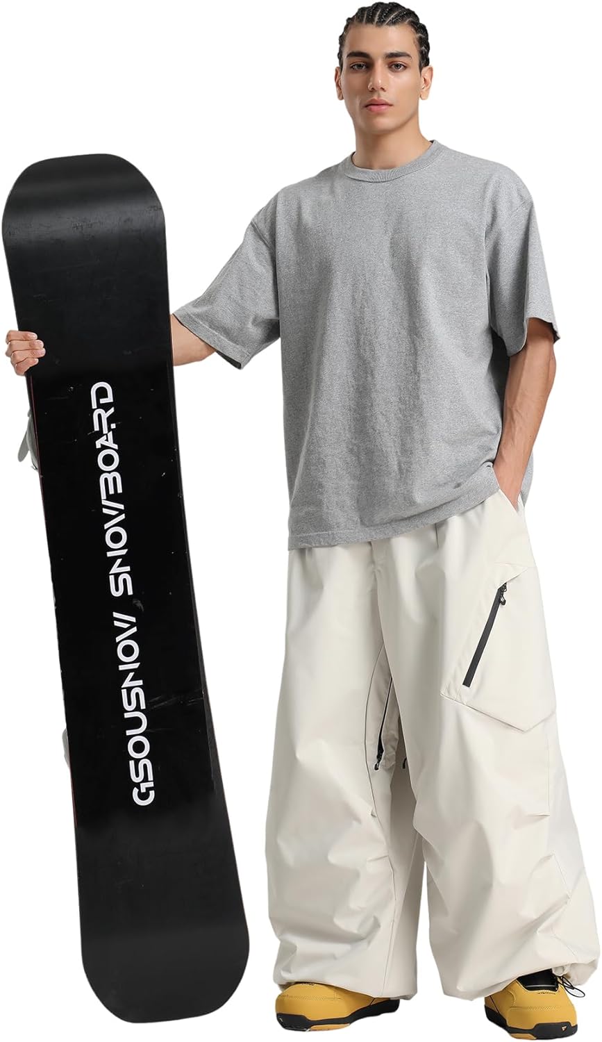 GSOU SNOW Womens Mens Snow Pants Baggy Snowboard Ski Pant Loose Waterproof Windproof Insulated - Image 2