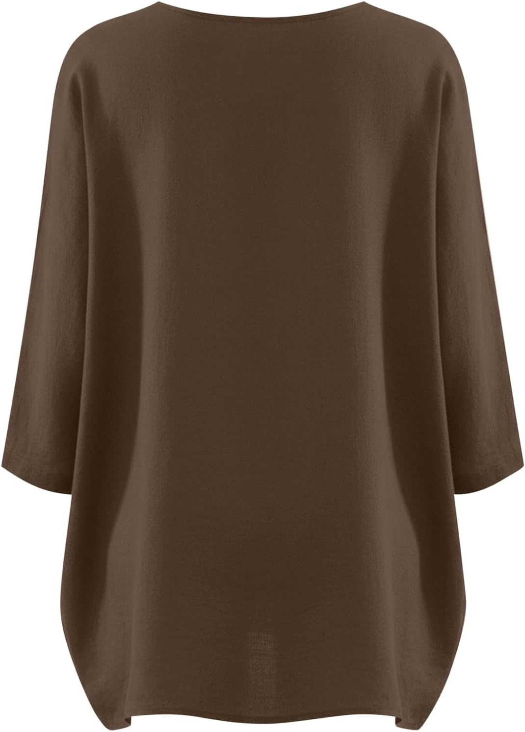 SMIDOW Women Linen Shirts Trendy 2026 - Oversized Long Sleeve Crewneck Long Tunic Tops Casual Spring Summer Blouses - Image 7