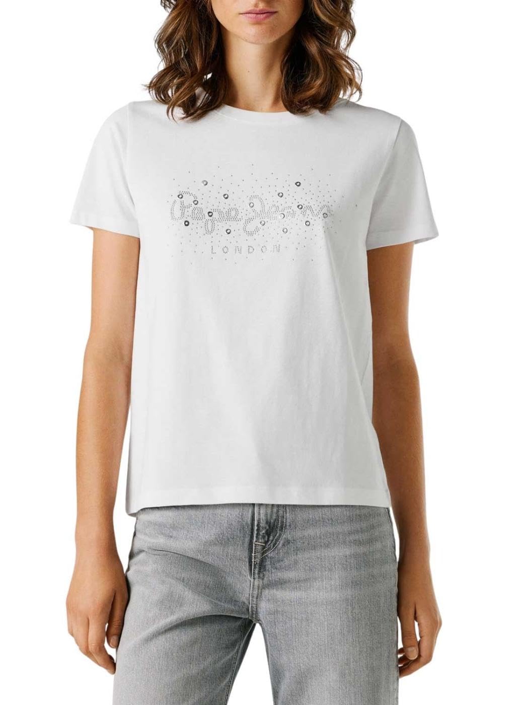 Pepe Jeans Women's Brady T-Shirt, White (White), XS