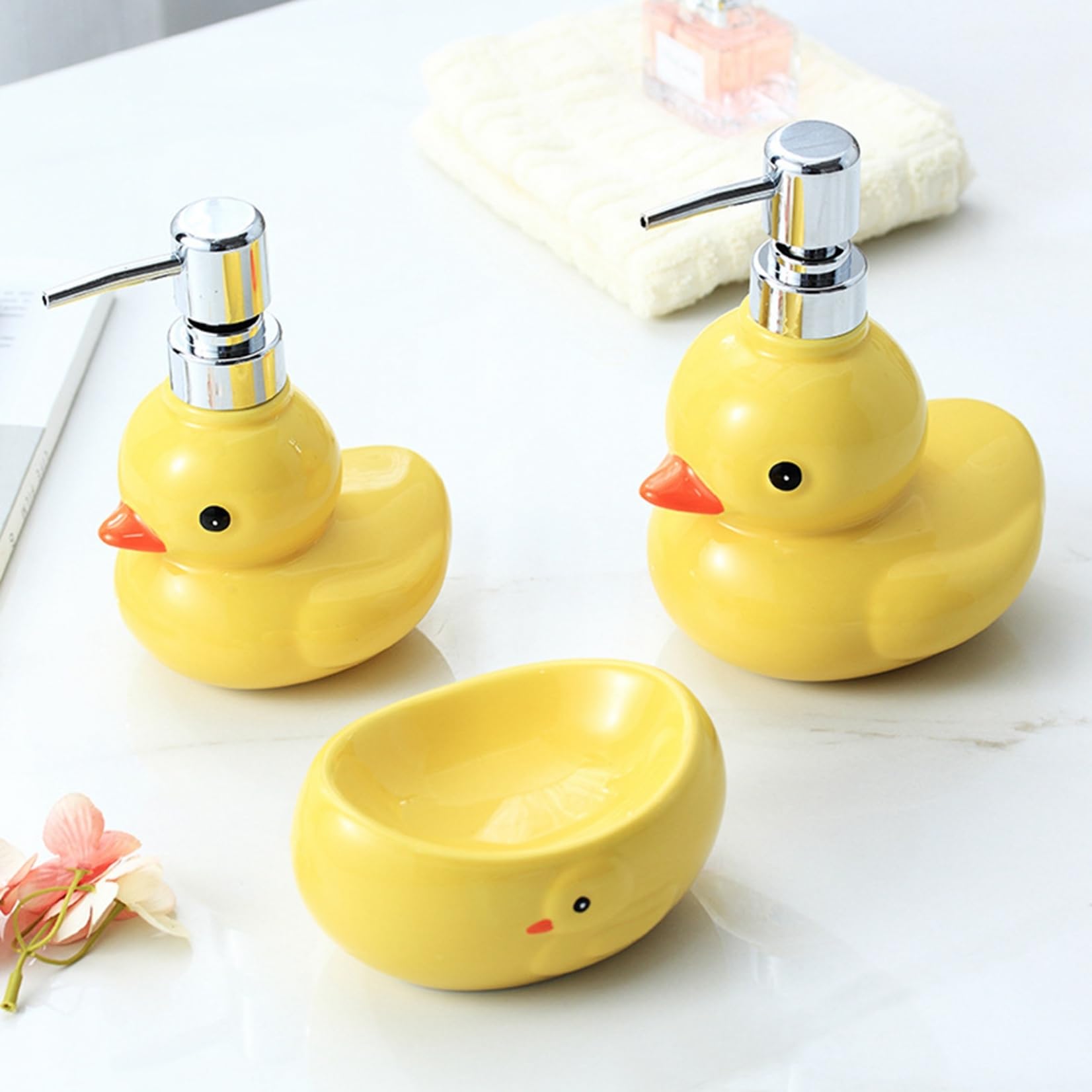 アヒルソープディスペンサー陶器製ハンドソープボトル可愛いアニマル洗面所バスルーム Amazon｜アヒルハンドソープディスペンサーソープディスペンサー