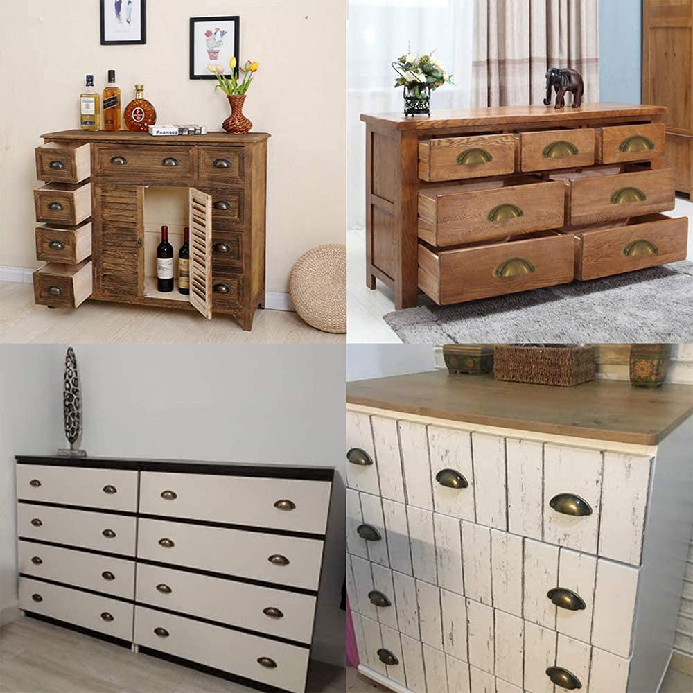 Lot De 12 Poignées Coquillage Vintage Pour Tiroir, Armoire, Meuble