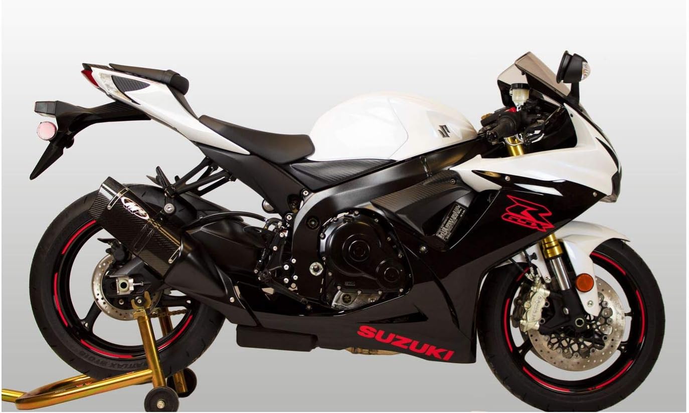 M4 Performance Exhaust Slip-On Muffler with Carbon Fiber MC36 Tech1 Canister compatible with 2011-2024 Suzuki GSXR600 GSXR750 SU6114
