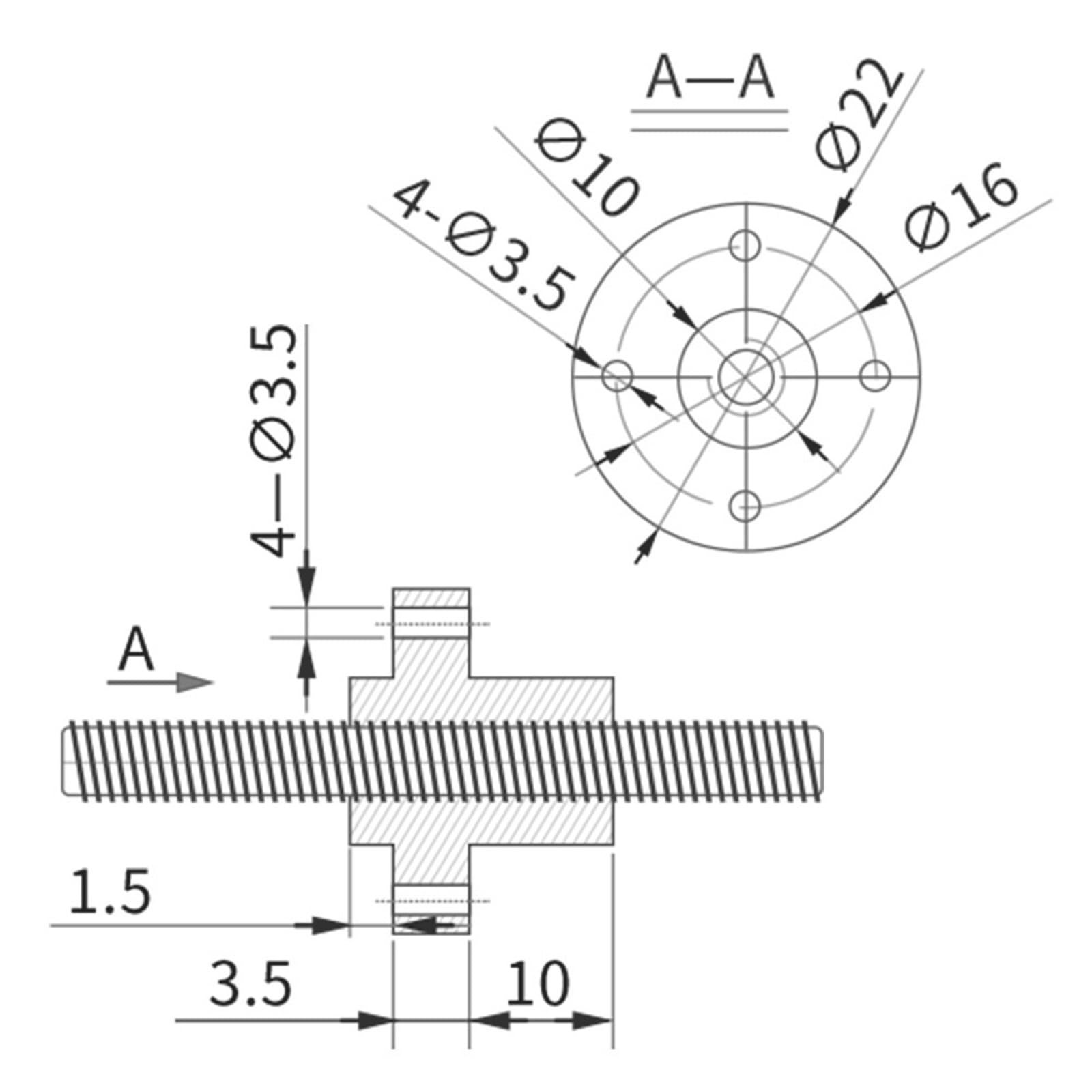 Stepper Screw T8x2 304 Stainless Steel Screw T8 Lead Screw with Brass Nut 2mm Pitch 2mm 4mm 8mm Lead Trapezoidal Thread Screw Rod Tapped Block(Pitch 2mm Lead 2mm,600mm with Nut)