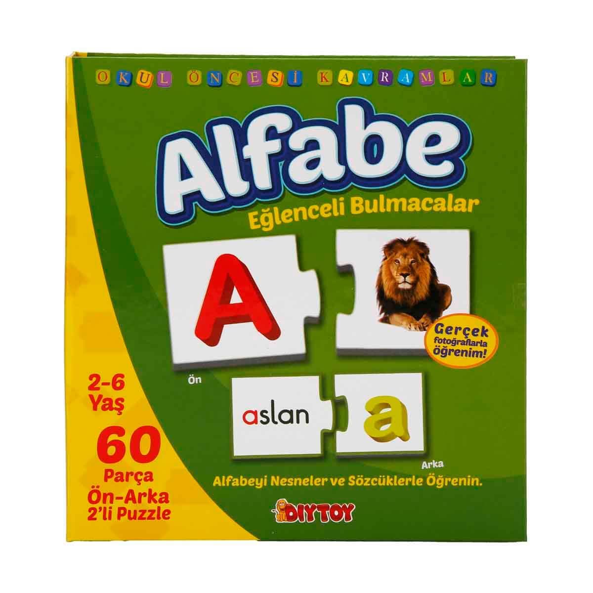 DiyToy Eğlenceli Alfabe 2li Delux Puzzle