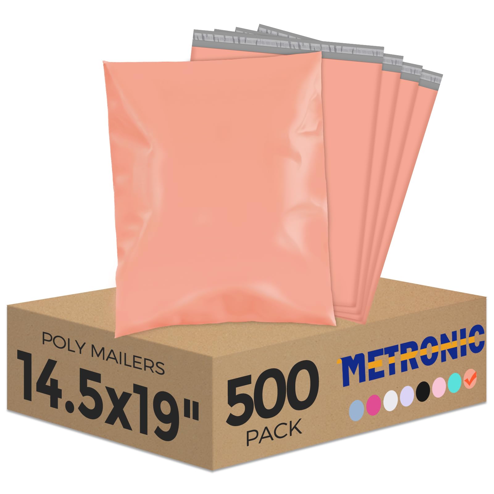 Metronic Poly Mailers 14.5x19 500PC Large Shipping Bags for Small Business