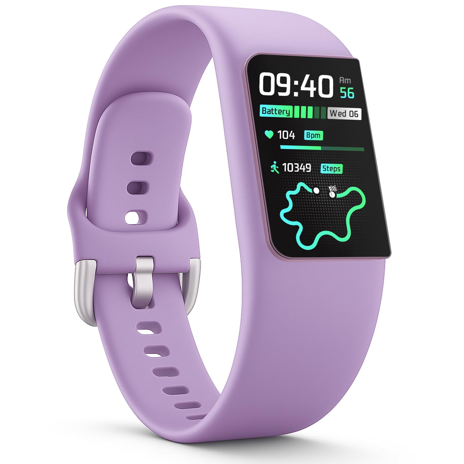FITVII Slim Fitness Trackers, Fitness Watch with 24/7 Heart Rate, Blood Pressure, Blood Oxygen, Stress Monitor, AMOLED Activity Tracker Step Calorie Counter, IP68 Waterproof Smart Watch for Women Men-picture-25