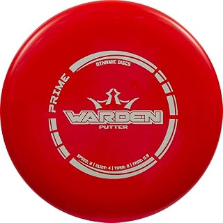 Dynamic Discs Prime Warden Disc Golf Putter | 170g Plus | Throwing Disc Golf Putter | Smooth Release and Neutral Flight | Straight Flying Disc Golf Putter | Stamp Color Will Vary